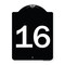 Signmission Sign with Number 16 Heavy-Gauge Aluminum Architectural Sign, 24" x 18", BW-1824-22906 A-DES-BW-1824-22906 - alternate 1